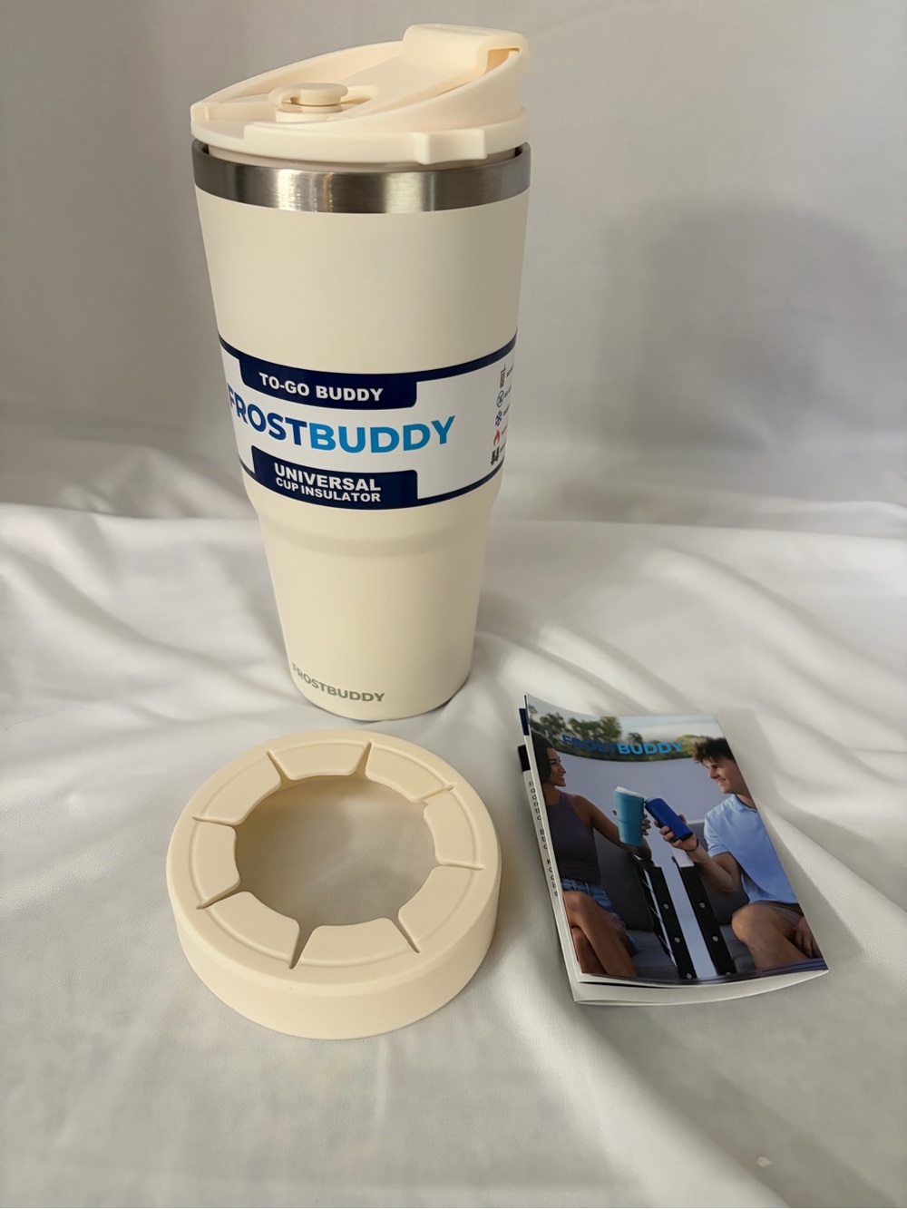 FrostBuddy To-Go Buddy Universal Cup Insulator – Cream